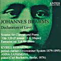Johannes Brahms Declaration of Love / Antes Johannes Brahms Declaration of Love / Antes