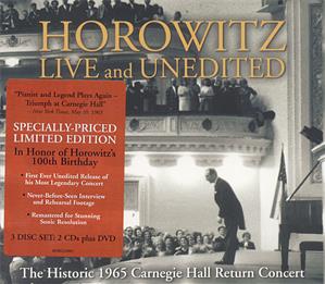 Horowitz Live And Unedited - The Historic 1965 Carnegie Hall Return Concert / Sony Classical Horowitz Live And Unedited - The Historic 1965 Carnegie Hall Return Concert / Sony Classical