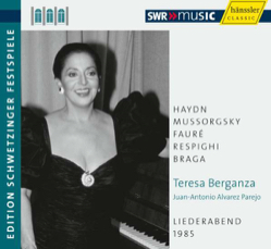 CD Liederabend 1985 mit Teresa Berganza, Foto: hänssler Classic