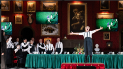 Daniel Frank (Walther von Stolzing) in der Meistersinger-Inszenierung an der Deutschen Oper am Rhein Düsseldorf. Foto: Sandra Then