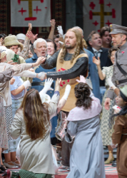 Lohengrin an der Wiener Staatsoper mit David Butt-Philip (Mitte), Foto: Wiener Staatsoper, Michael Poehn