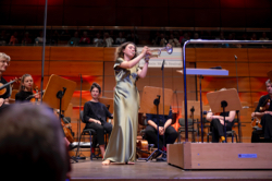 Lucienne Renaudin Vary beim Preisträgerkonzert in Lübeck. Foto: Felix Koenig