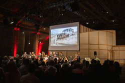 Multimediales Klimakonzert vom Orchester des Wandels. Foto: Stiftung Zollverein / Andrea Kiesendahl