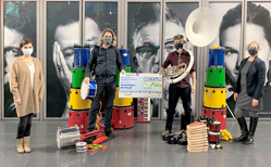 Spendenscheck für Instrumente